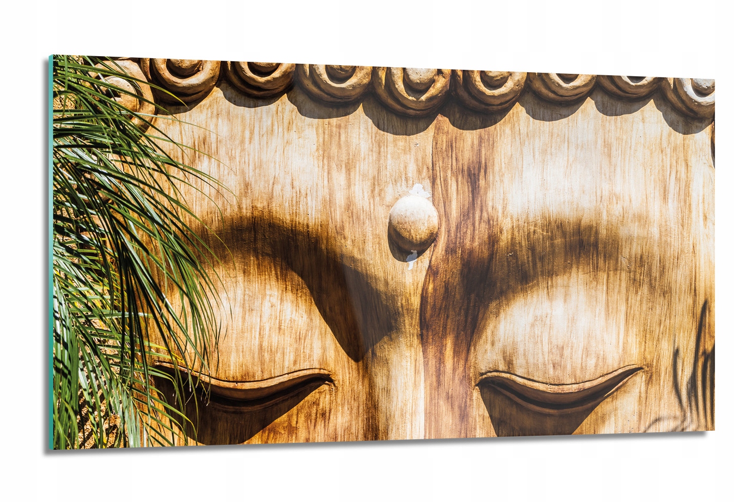 sklenená doska Tvár Budha drevo dekor 120x60