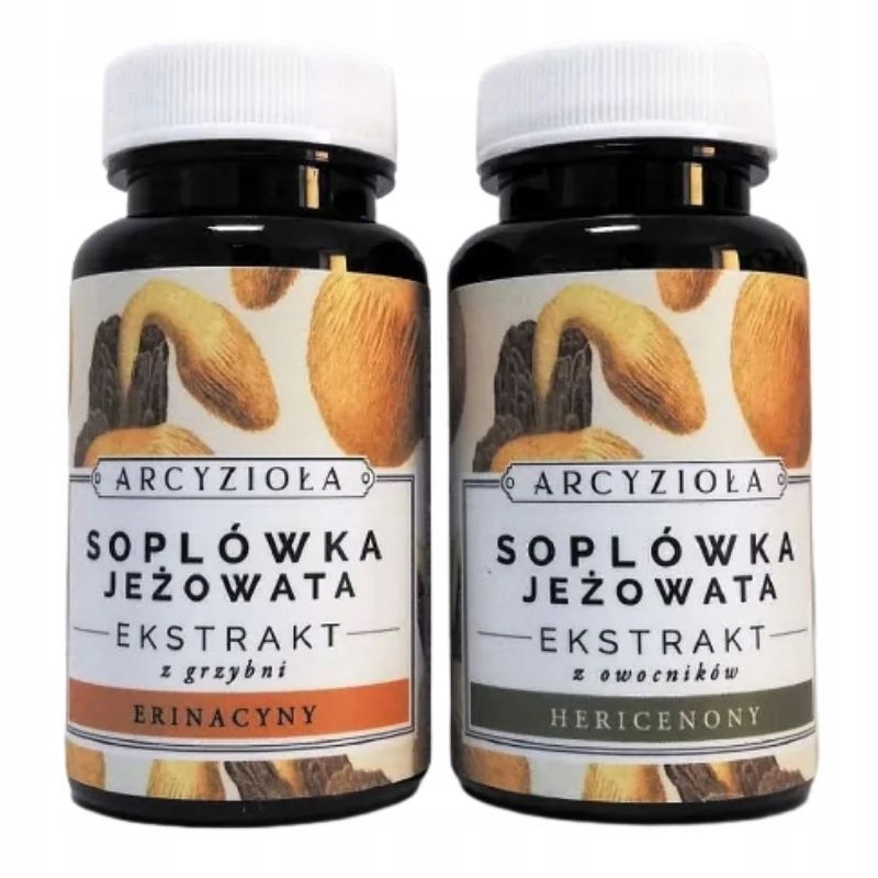 Arcyzioła Lion's Mane Soplówka jeżowata zestaw Pamięć Stres 30 30 g