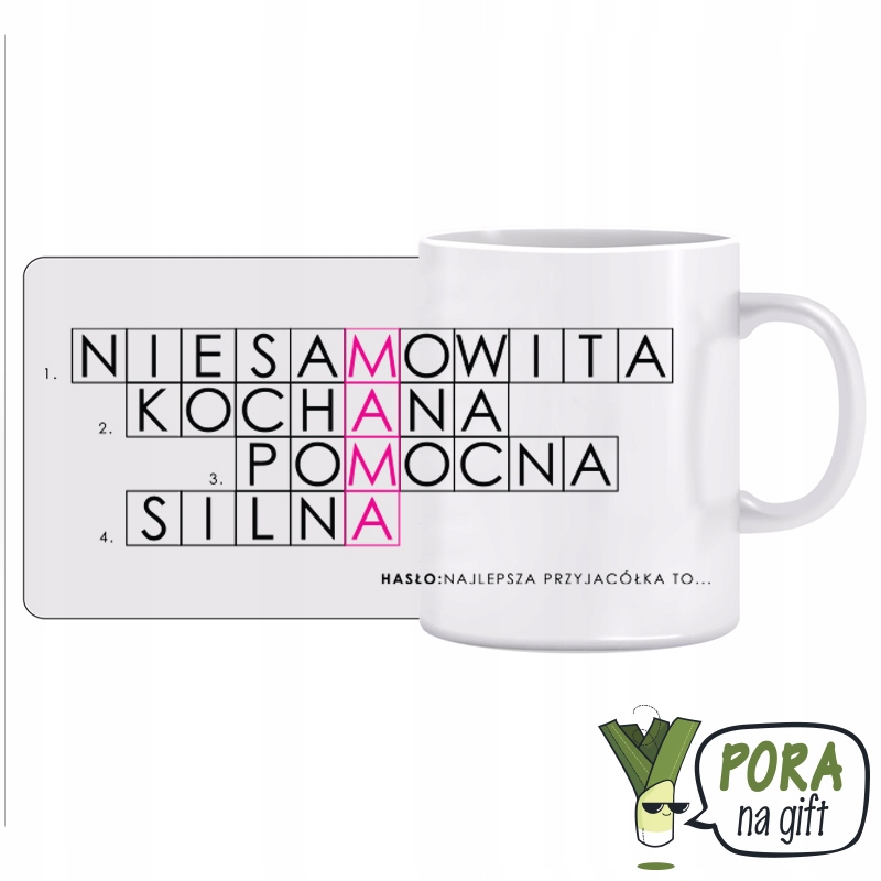 

Kubek na Dzień Mamy, Matki, prezent, krzyżówka