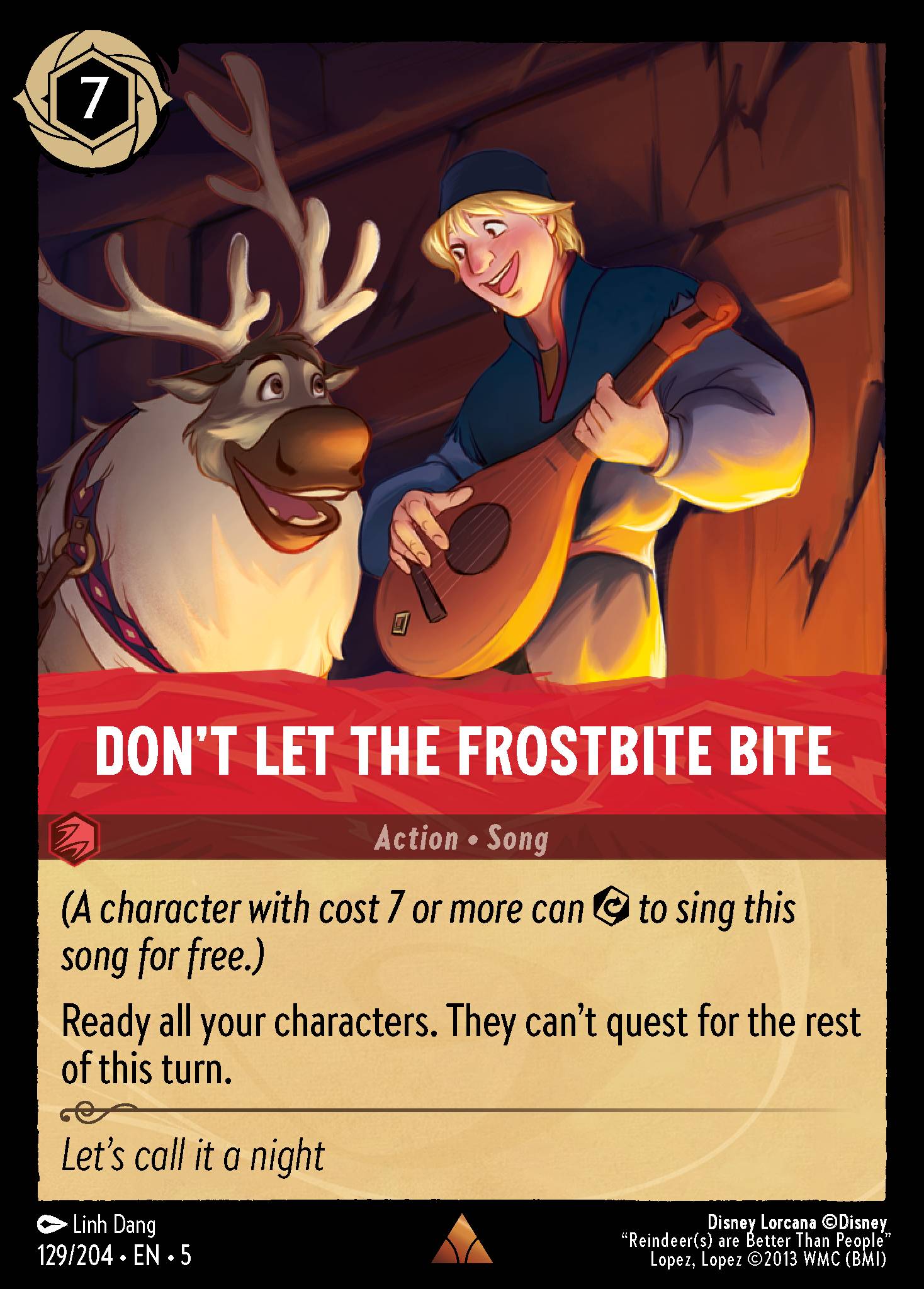 Disney Lorcana Don't Let The Frostbite Bite 5SSK #129 Foil