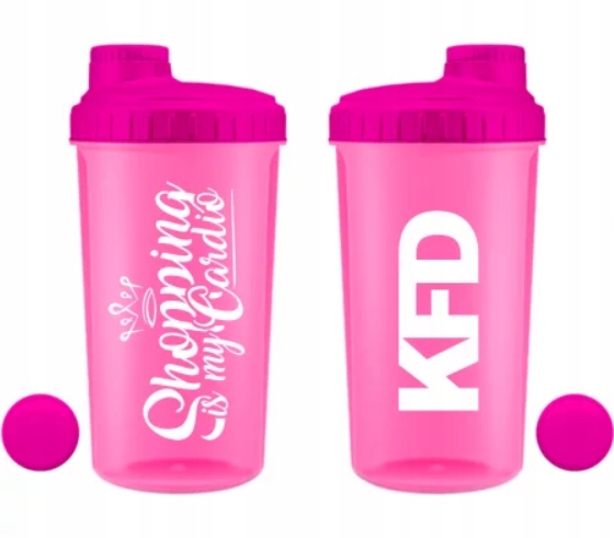 Kfd Shaker 700ml Shopping is my cardio, różowy