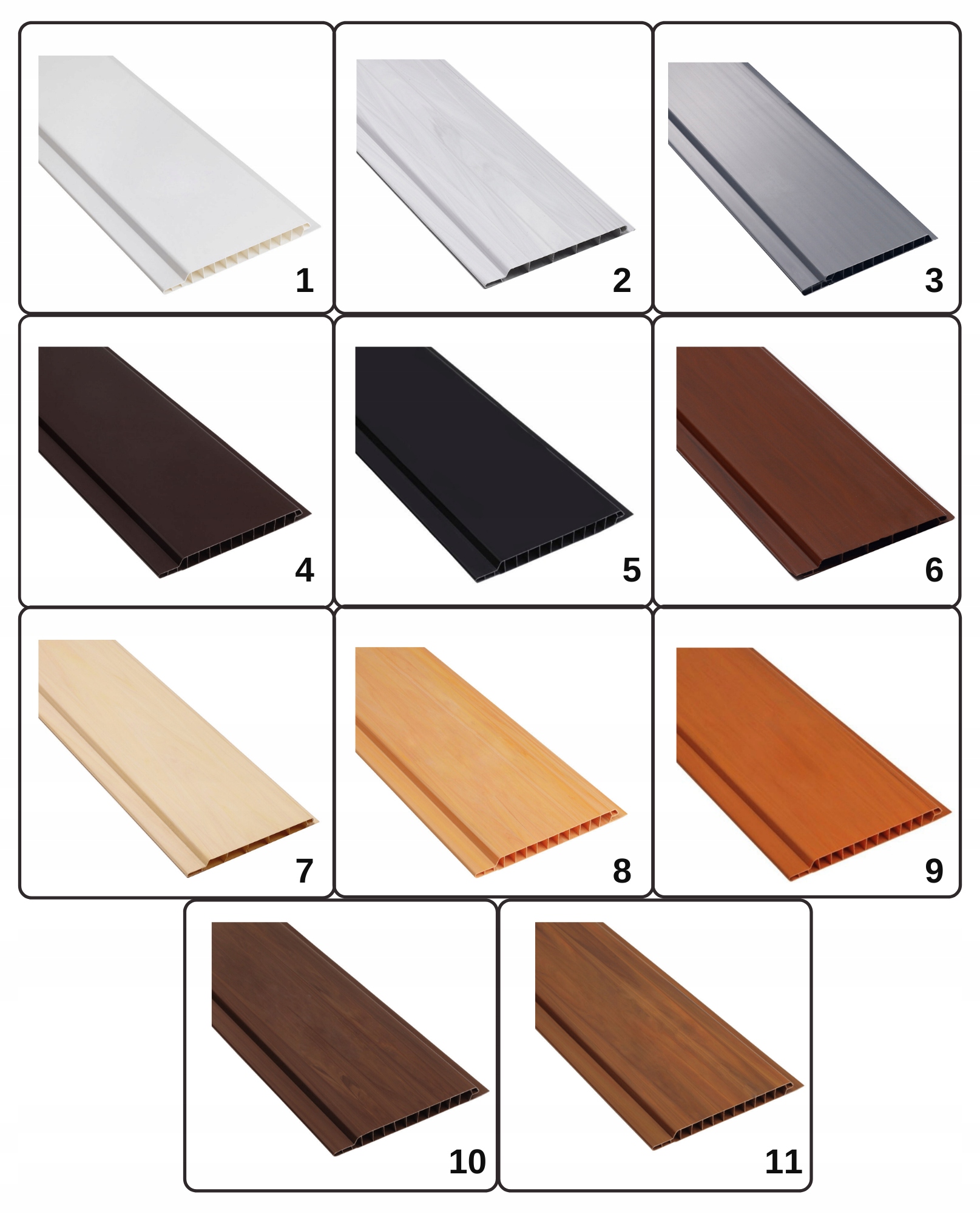 blaszki uchywty spinki mocujące 1mm do PANELE PCV Rodzaj inny