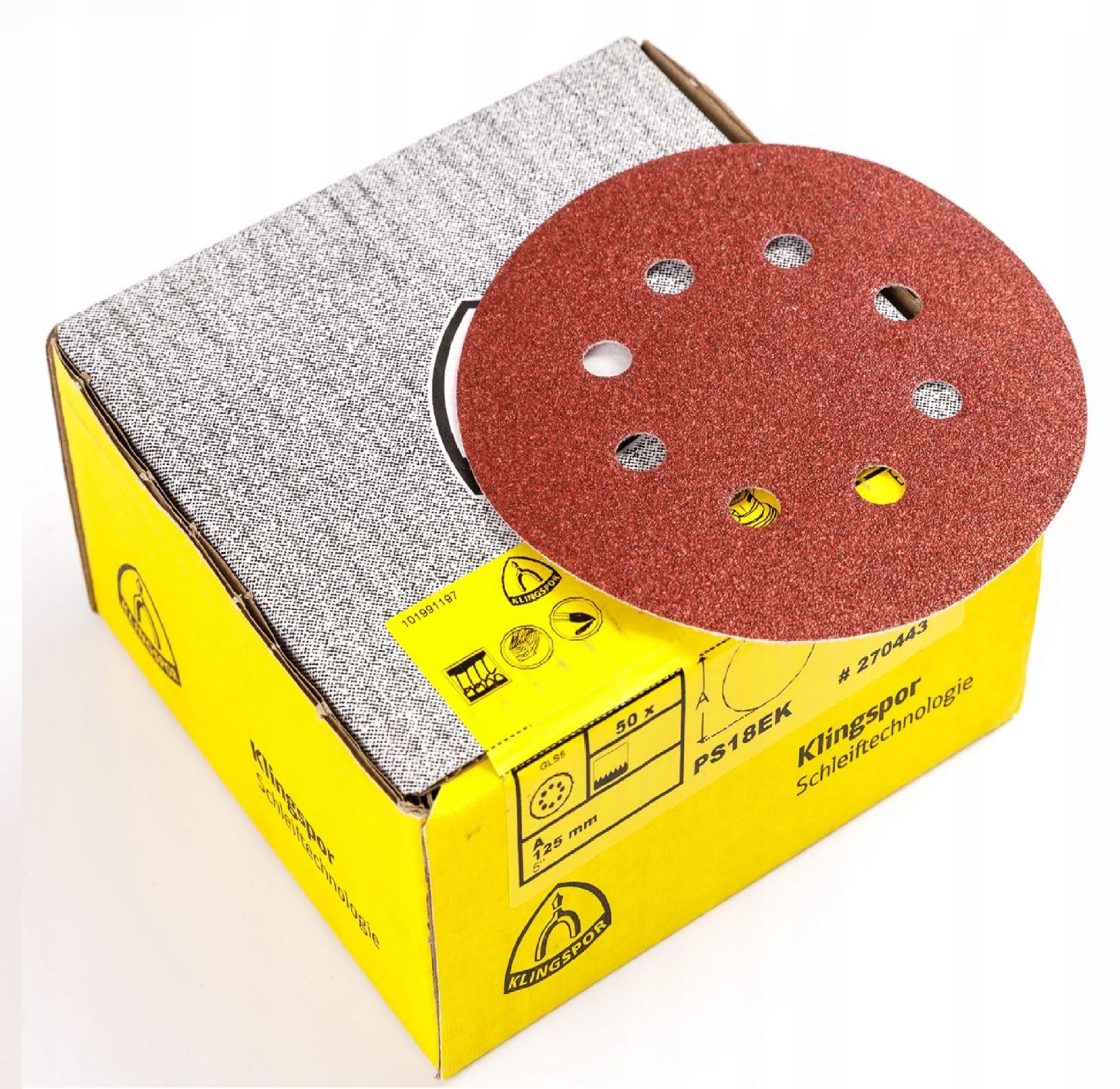 

Klingspor Krążek Śc. Rzep 125mm P220 50 szt. 8otw.