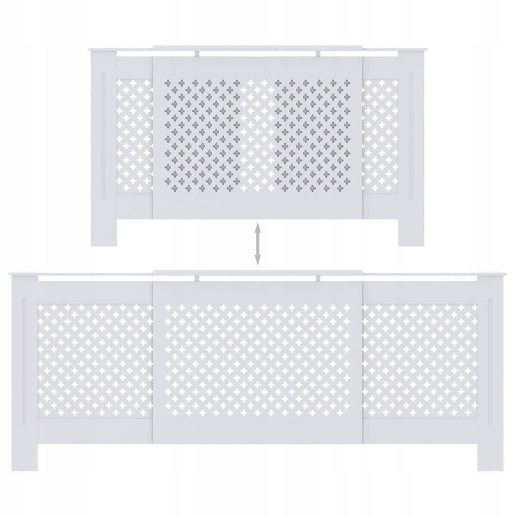 OSŁONA NA KALORYFER Z BIAŁA 205CM Materiał płyta MDF