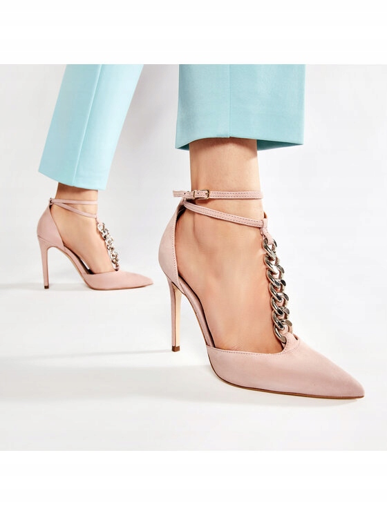 Boty na podpatku s řetízkem Guess 36