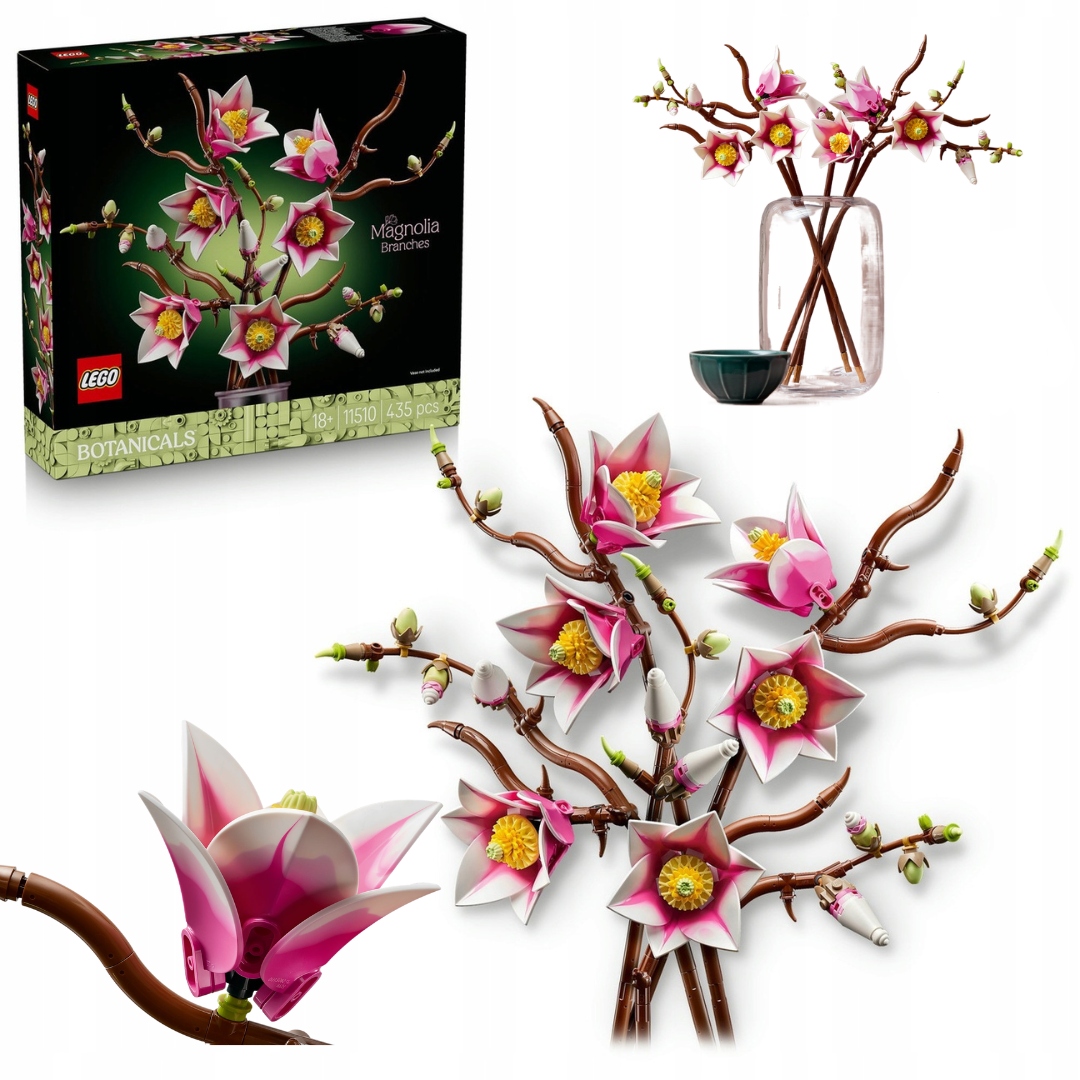 Lego 11510 Botanical Collection Větvičky magnólie Květiny Kytice do vázy