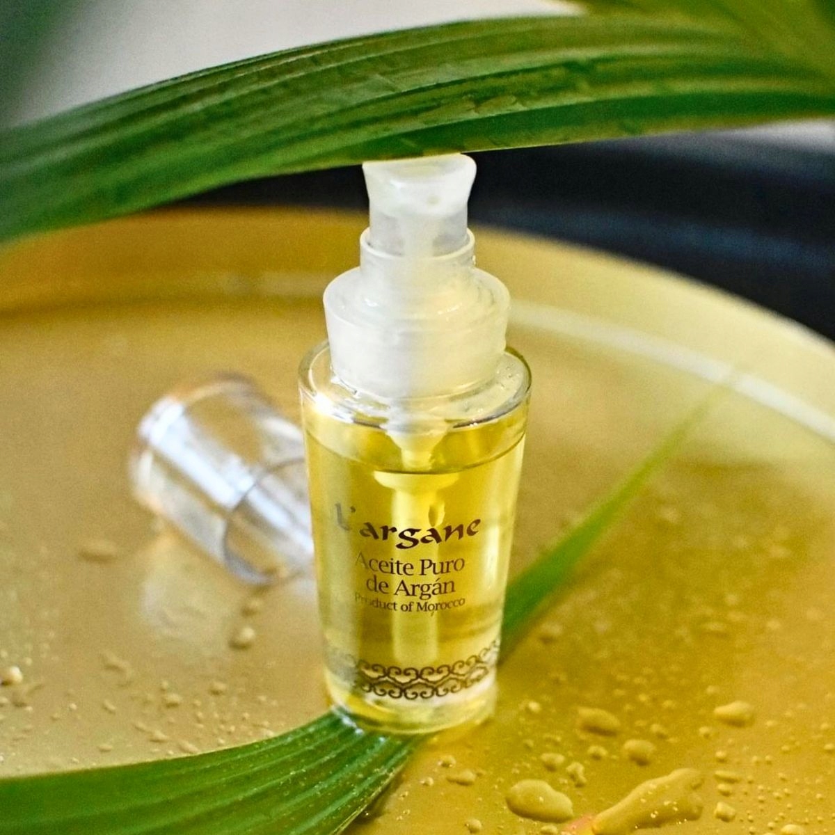 CZYSTY OLEJ ARGANOWY Z MAROKA LANZALOE 30ML + GRATIS Opakowanie butelka z pompką