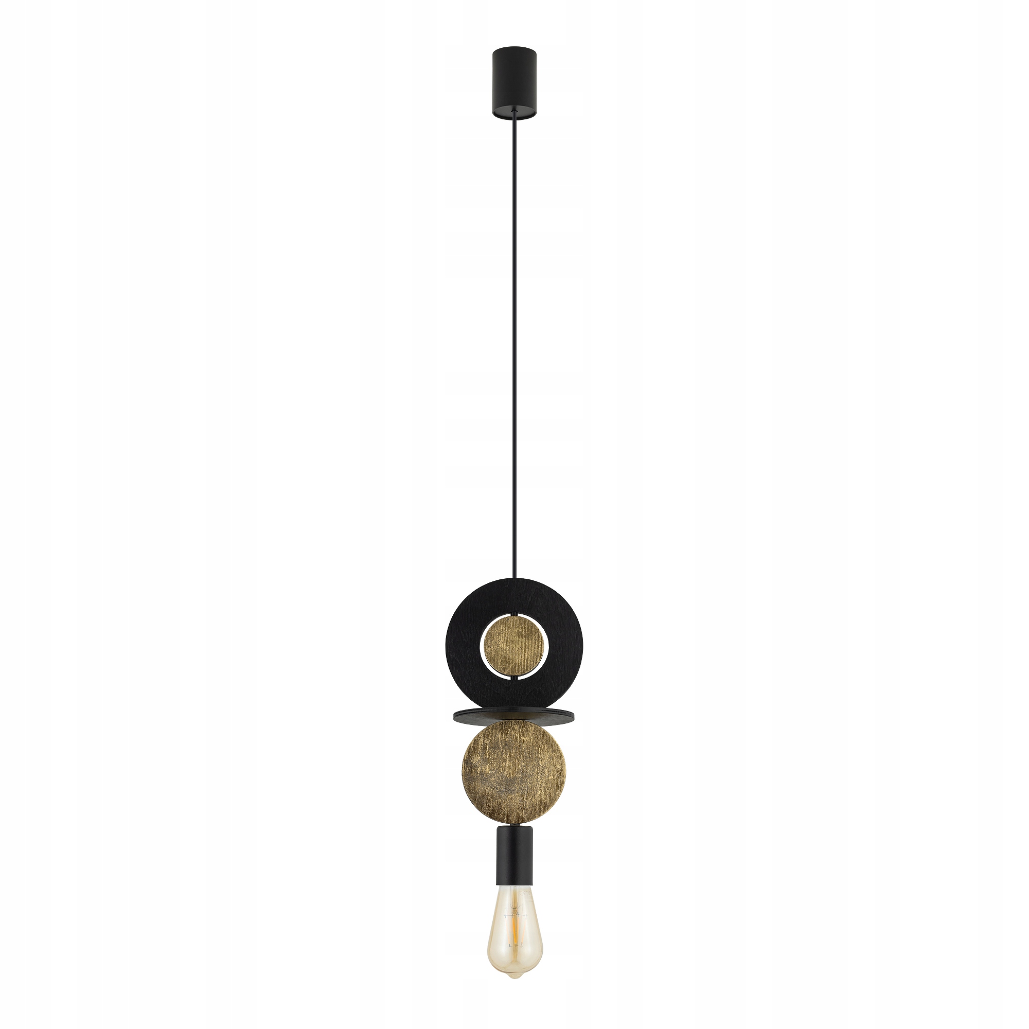 Závesná lampa Nowodvorski Drops 1xE27 čierna spálňa 216 cm, šírka japandi