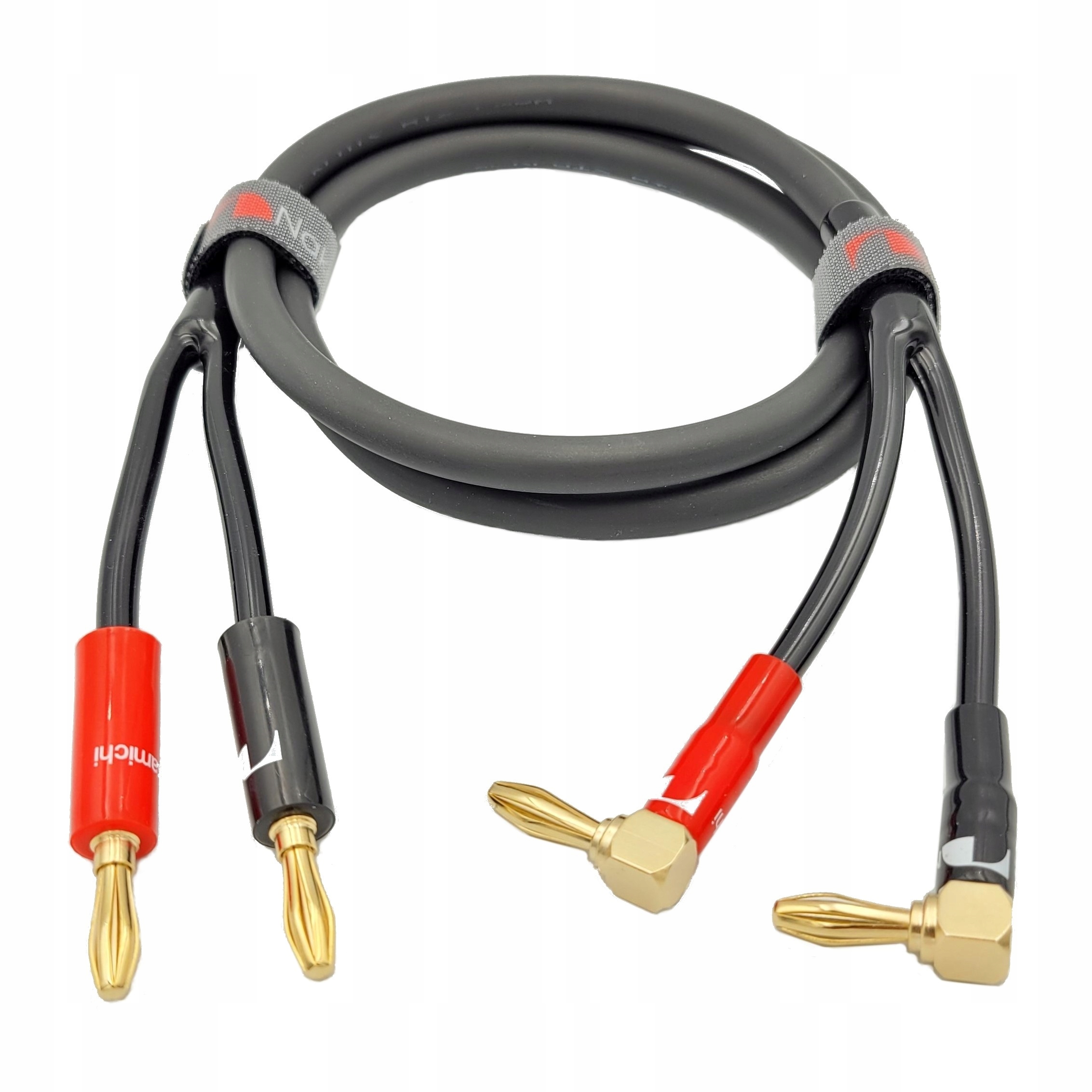 KABEL GŁOŚNIKOWY NAKAMICHI 2x1,5 banan kątowy 4,5m