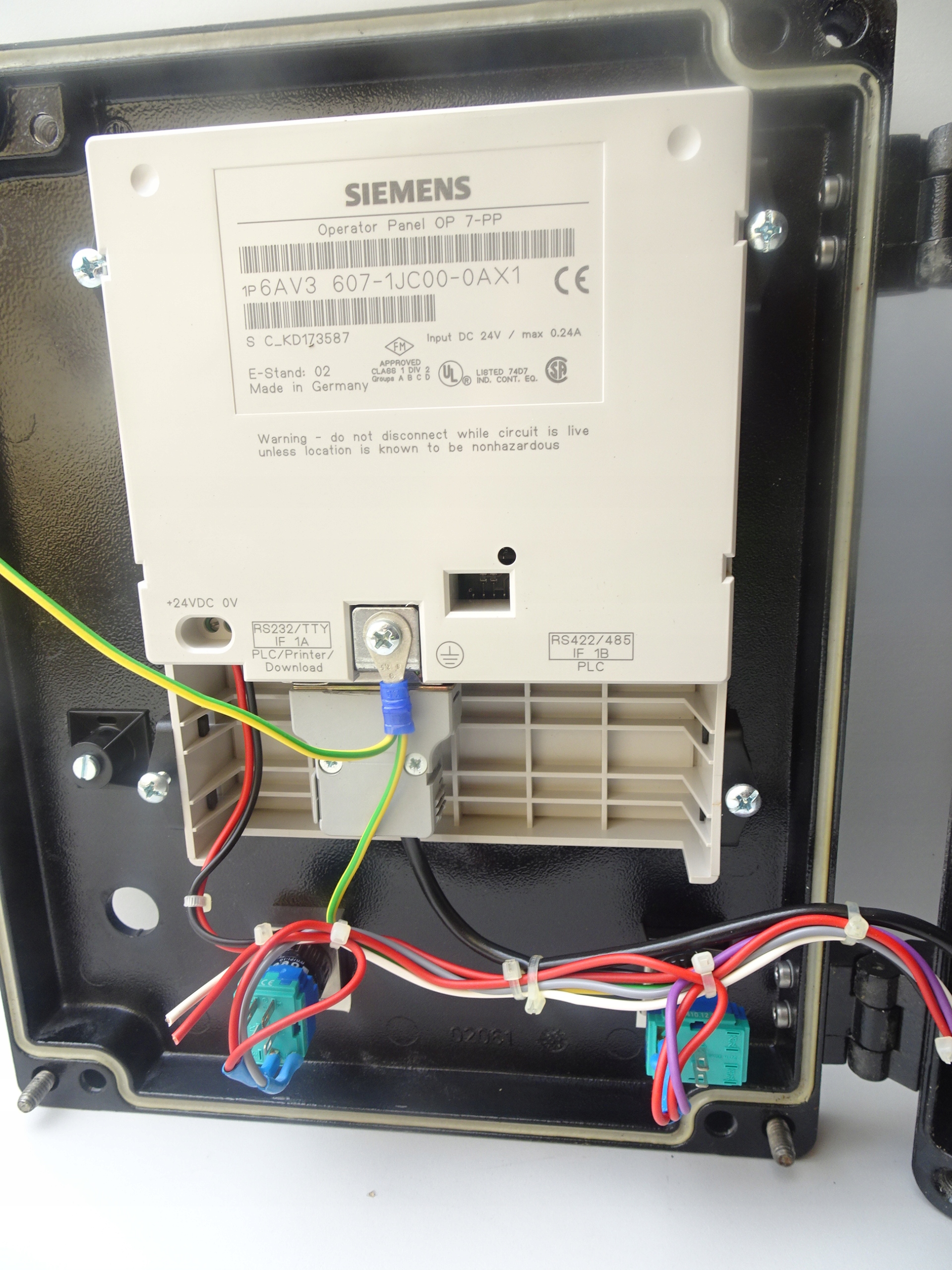 PANEL OPERATORSKI SIEMENS OP7 OP7-PP 6AV3 607-1JC00-0AX1 6AV36071JC000AX1 Rodzaj panel operatorski