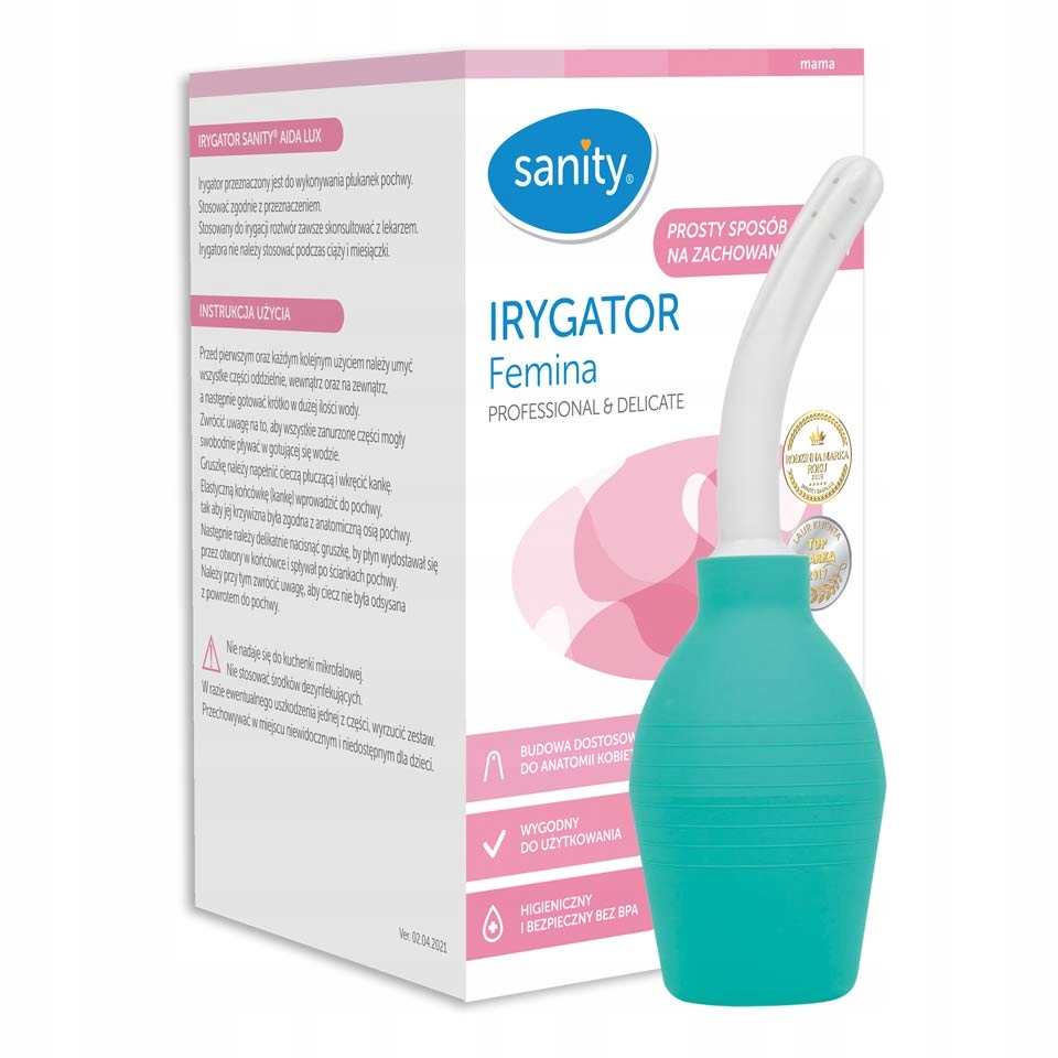 

Sanity Mama, irygator femina, do tantum rosa 1szt.