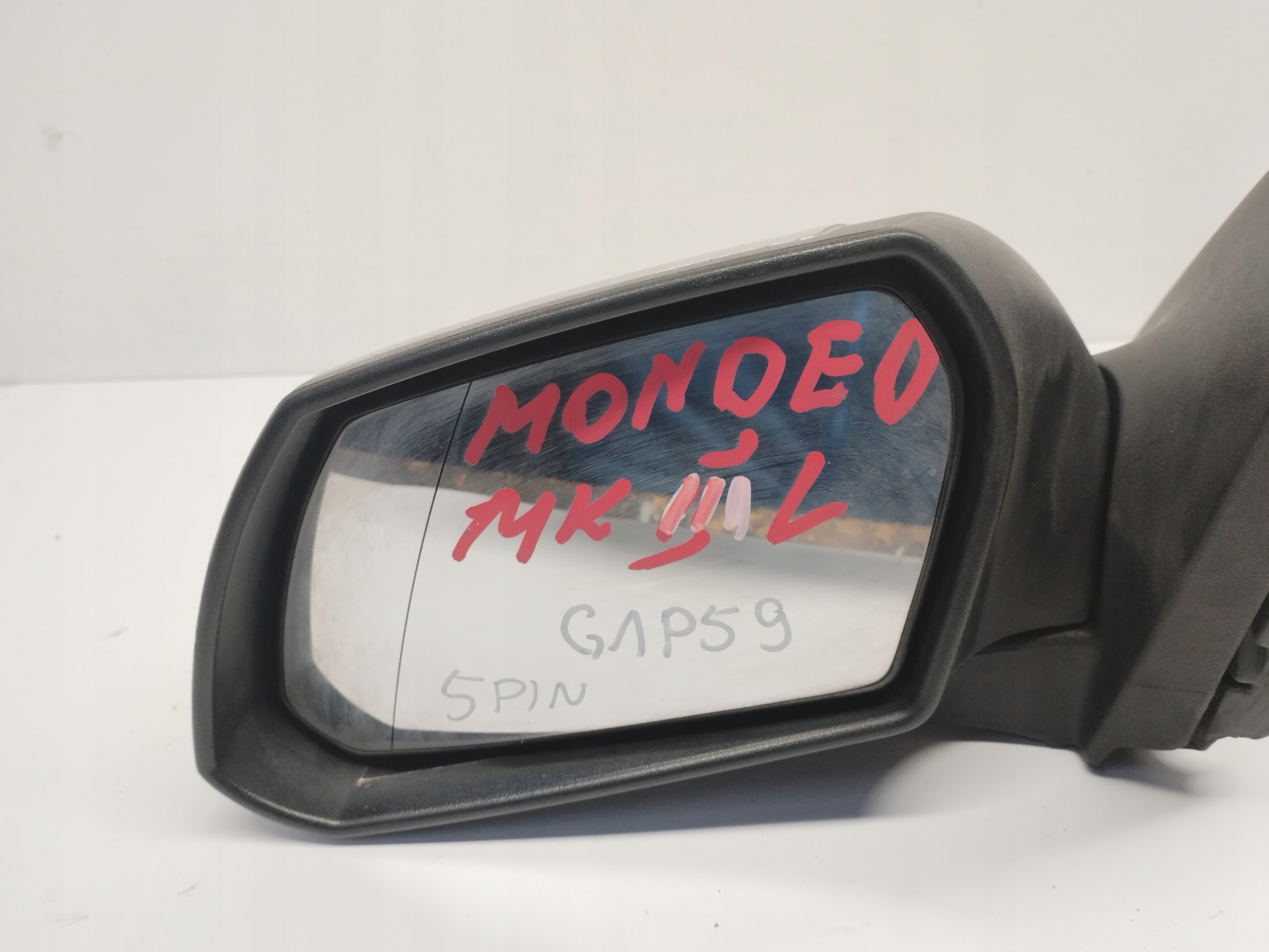 mirror left FORD MONDEO MK3 00-07 5 PIN black, 836155