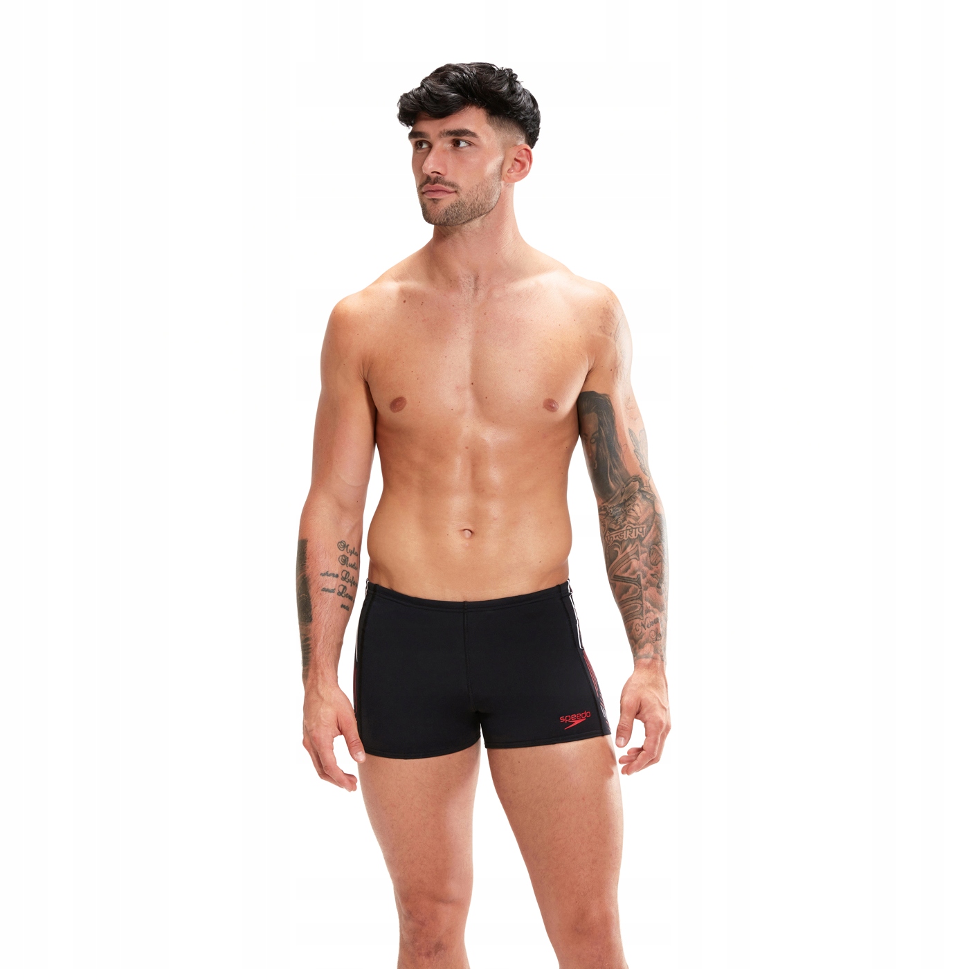 Męskie Bokserki Kąpielowe Eco Tech Speedo Czarny/Czerwony/Biały 32