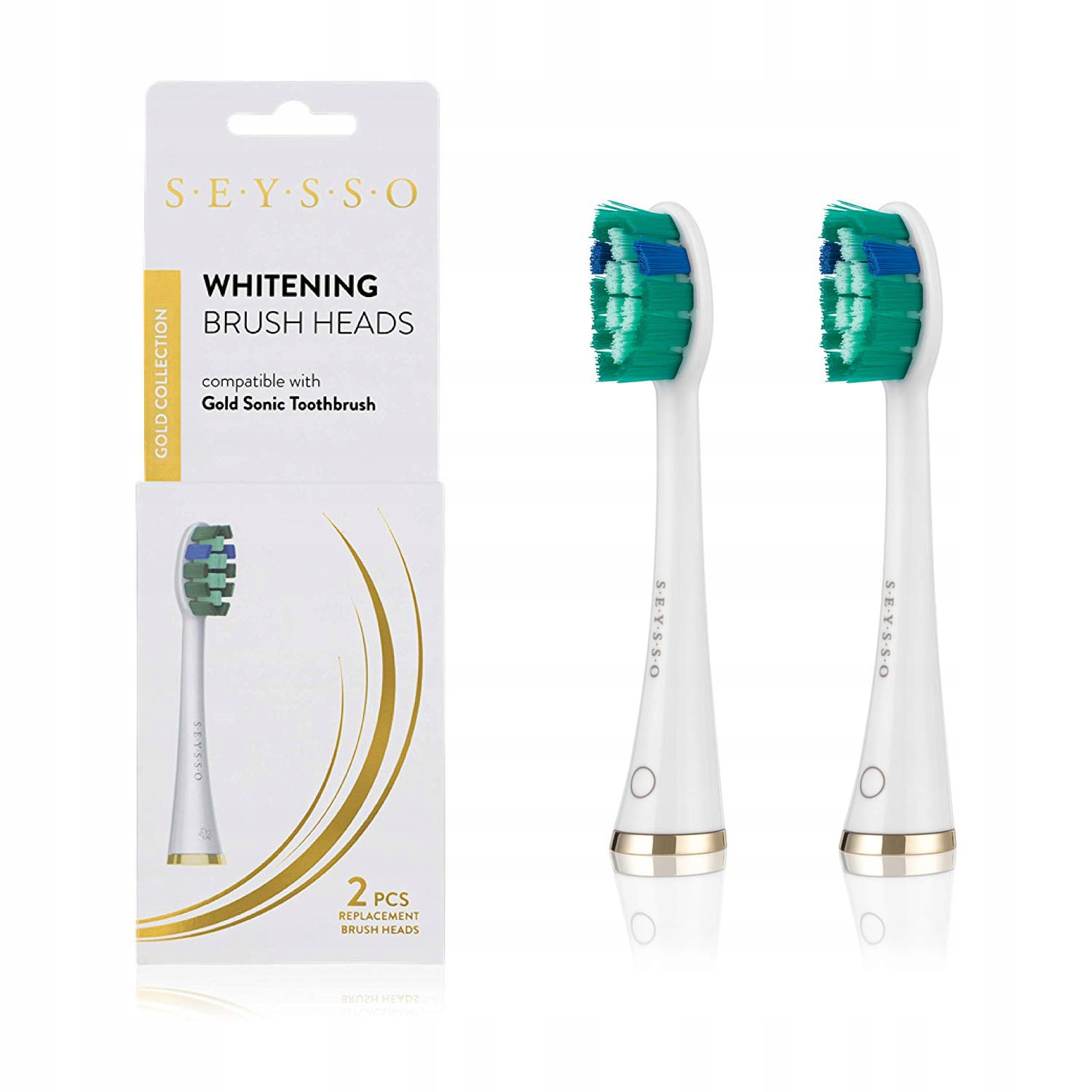 

Seysso Białe Końcówki szczoteczki Gold Whitening