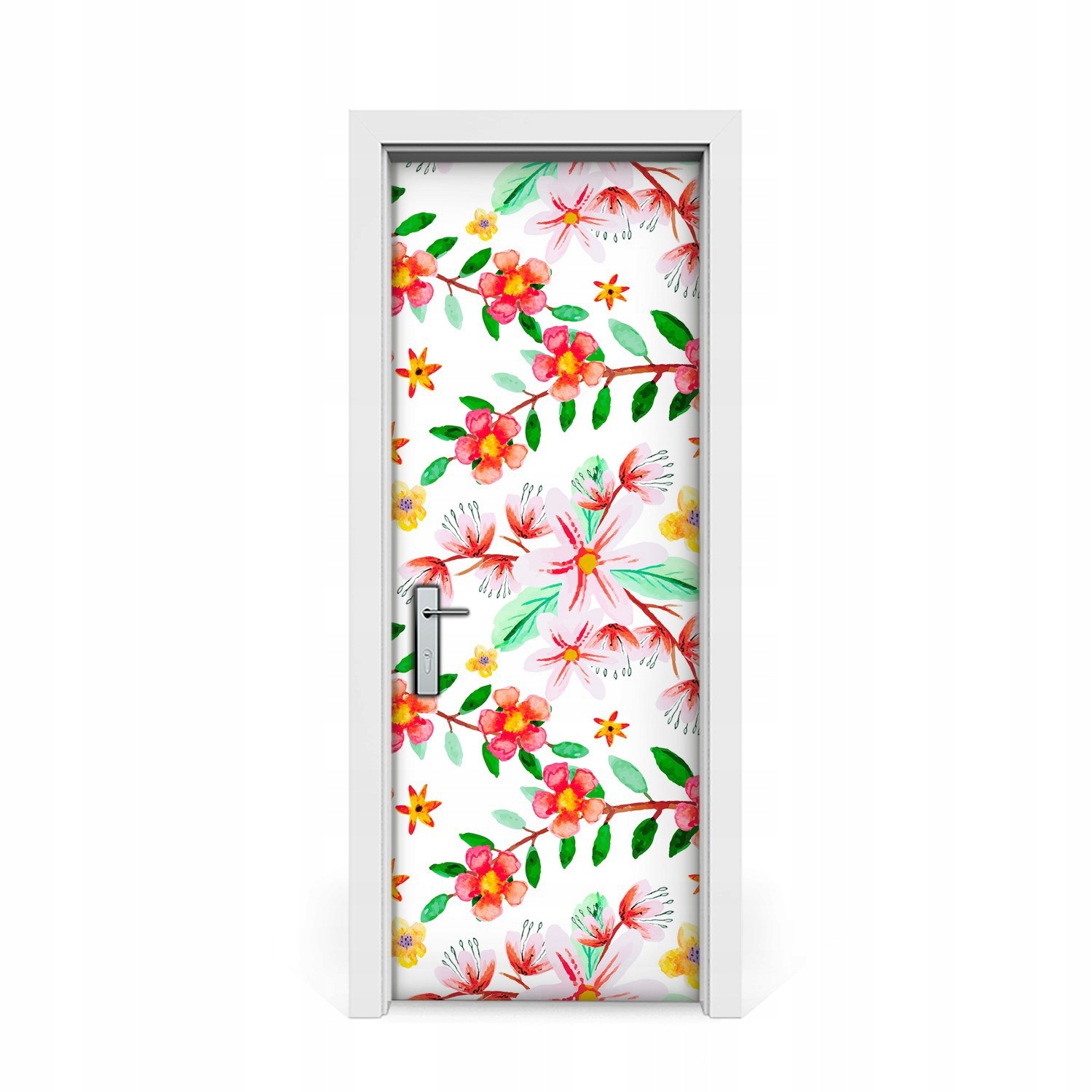 

Naklejka na drzwi okleina Kolorowe kwiaty 75x205