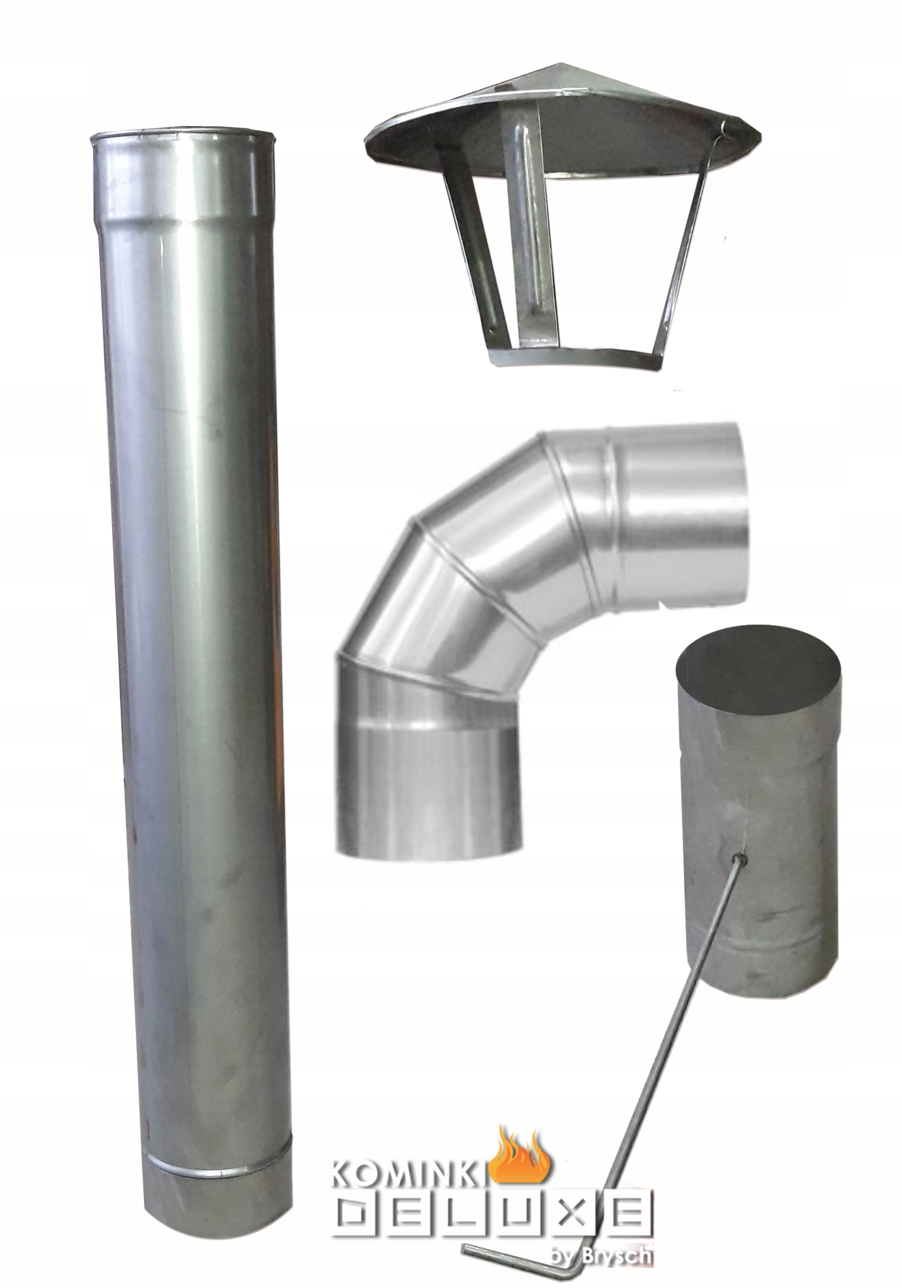 Rura 1m daszek szyber kolanko zestaw do pieca