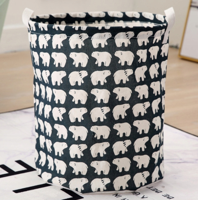 

Kosz Na Pranie Zabawki Klocki Materiał MIX Wzorów