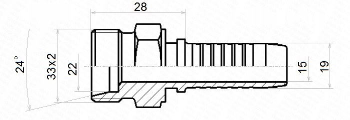 CEL ZAKUCIE DN19 1-2SN M33x2 HYDROLIDER Numer katalogowy części 4.08.19.033