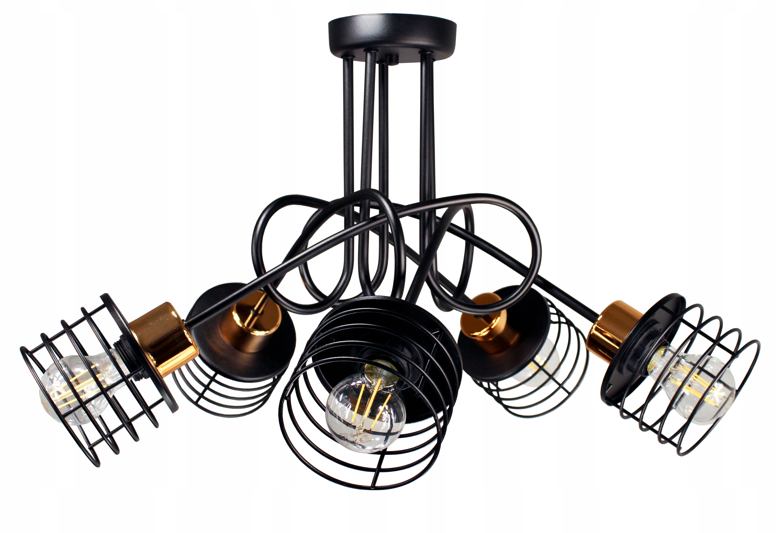 Luster stropné závesné svietidlo Edison stropné svietidlá loft Led