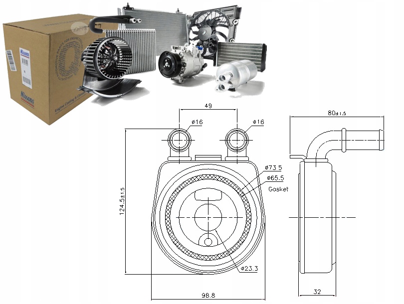 CHŁODNICA OLEJU NISSENS 1103G6 7034005