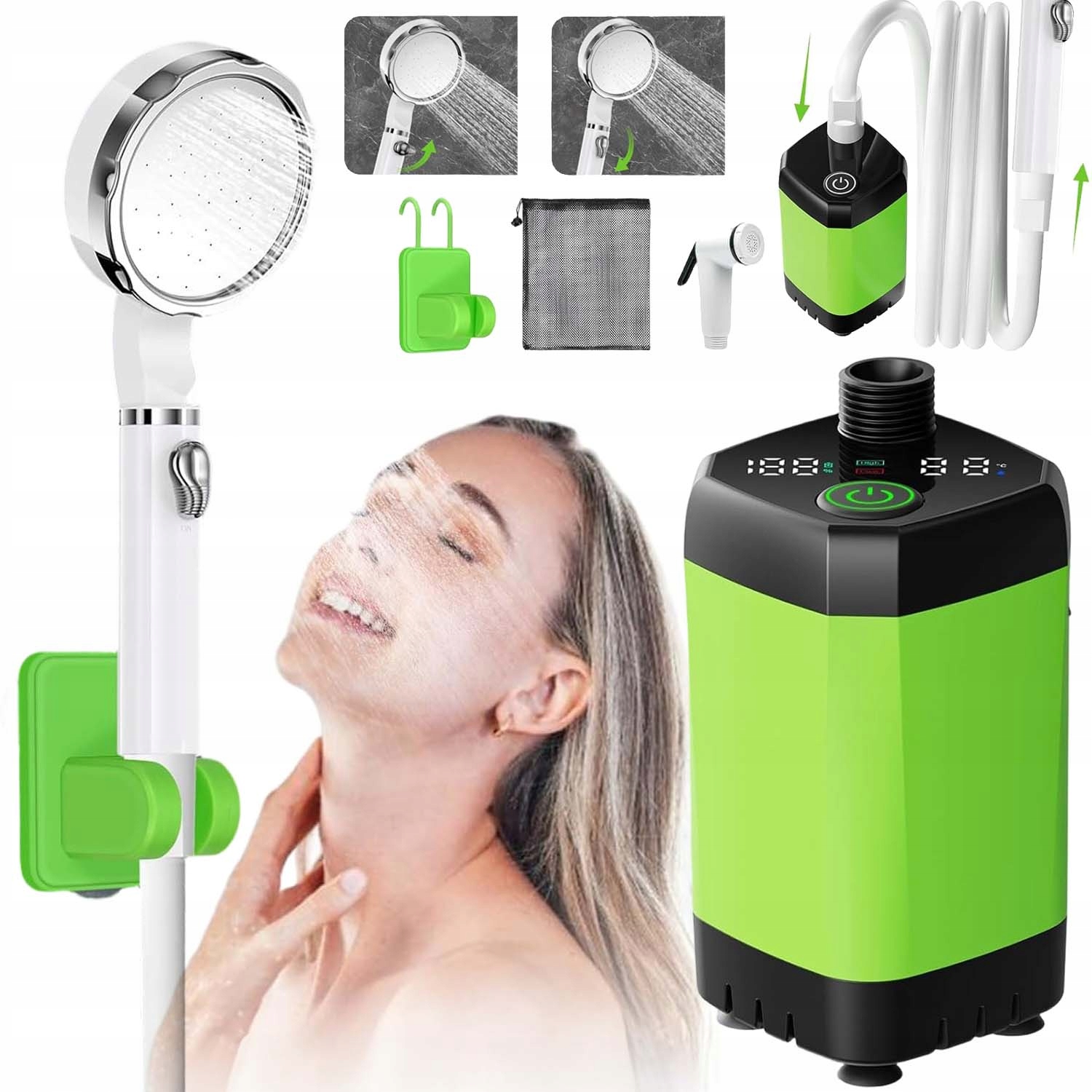 Turistická Sprcha Kempingová Pod Stan Přenosná Polní Sprcha 6000MAH