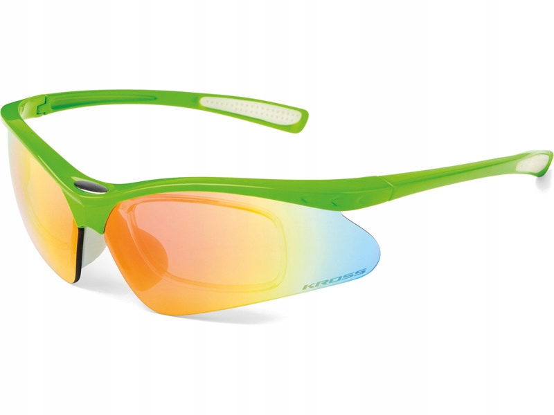 Okulary rowerowe Kross DX-Optic 2 T4COK000014GRWH Zielono-biały