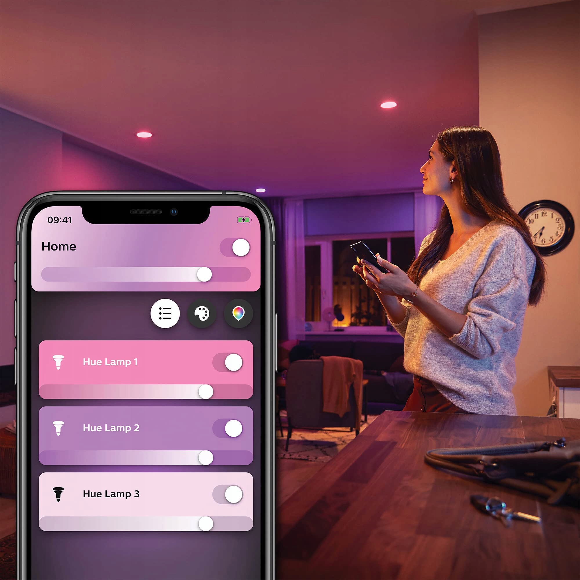 PHILIPS Hue White Color Ambiance GU10 LED 350lm Smart Żarówka RGB — miniatura 3