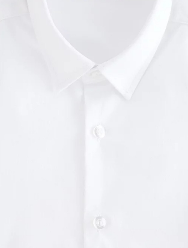 Koszula chłopięca biała krótki rękaw 11-12 lat 146-152 cm