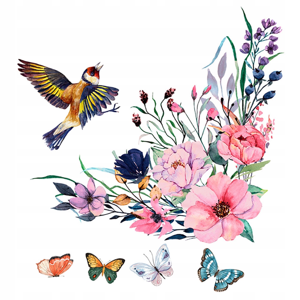 SAMOPRZYLEPNE NAKLEJKI NA PŁYTKI ŁAZIENKOWE - MOTYLE