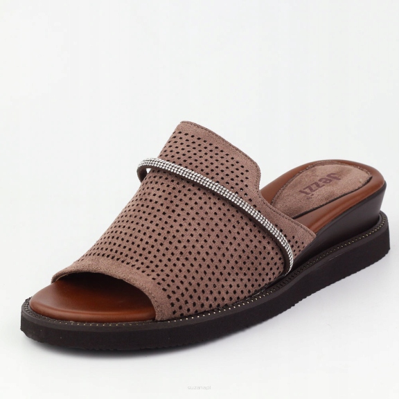 Brązowe klapki damskie koturn Jezzi 2267-3 r37 Rozmiar 37