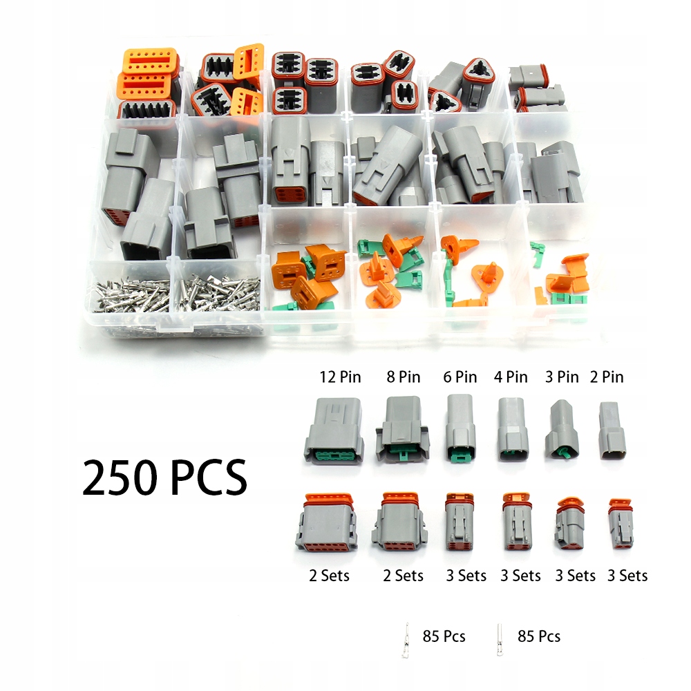 Zestaw Złącza i konektory DEUTSCH DT 250 elem. Producent części 3F Quality