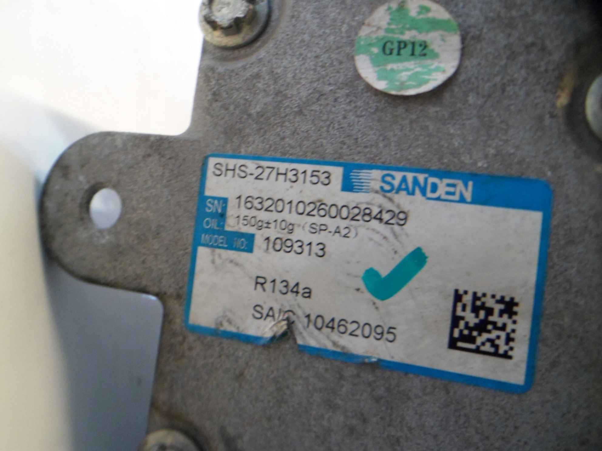 MG ZS EV compressor; compressor of the air conditioning SHS-27H 3153