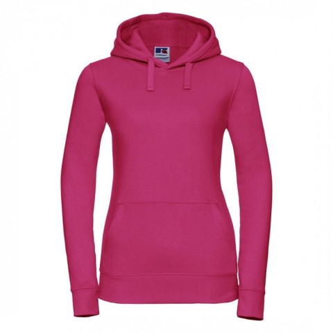 Dámská mikina Authentic s kapucí Russell Fuchsia Xs