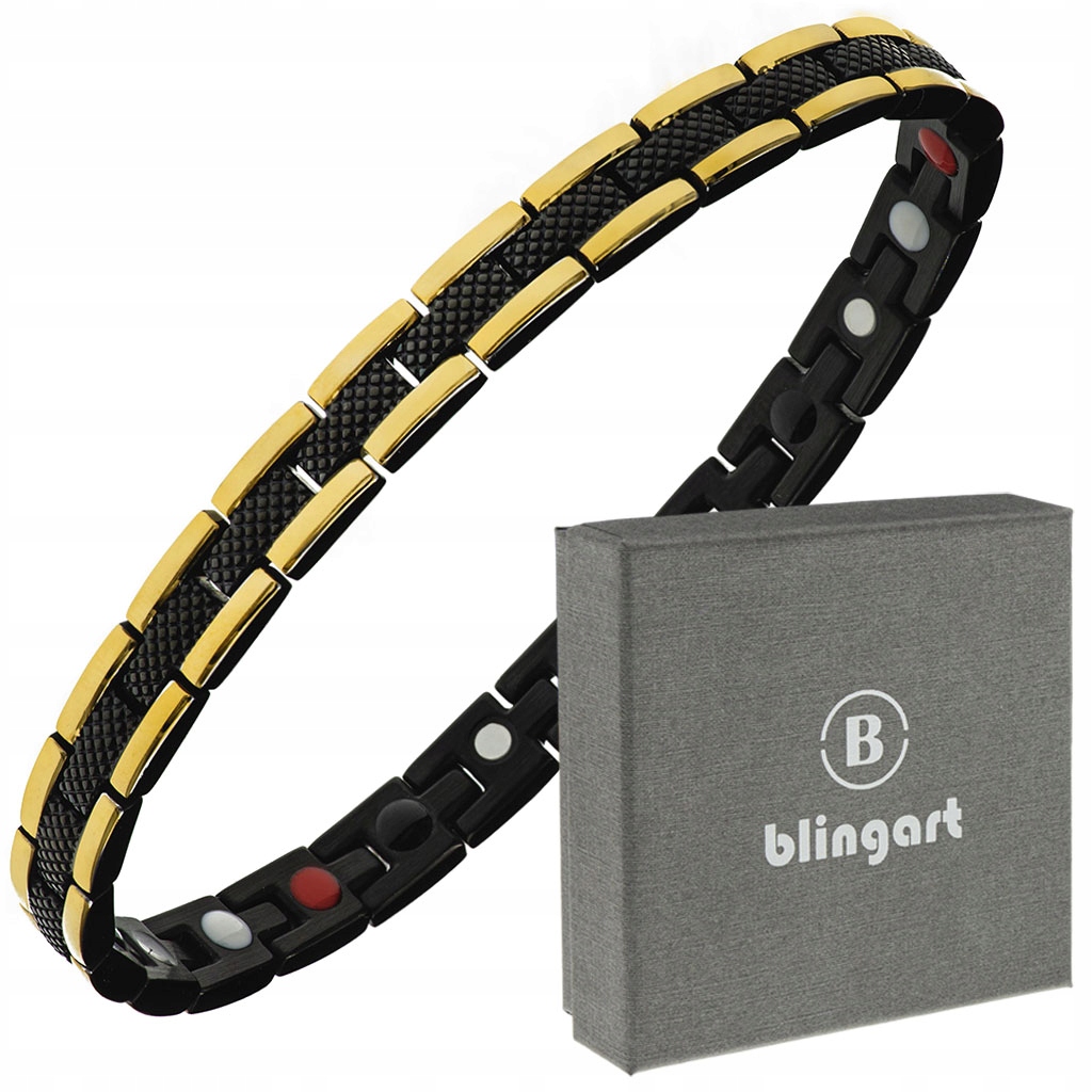 

Bransoletka magnetyczna damska czarna zdrowotna