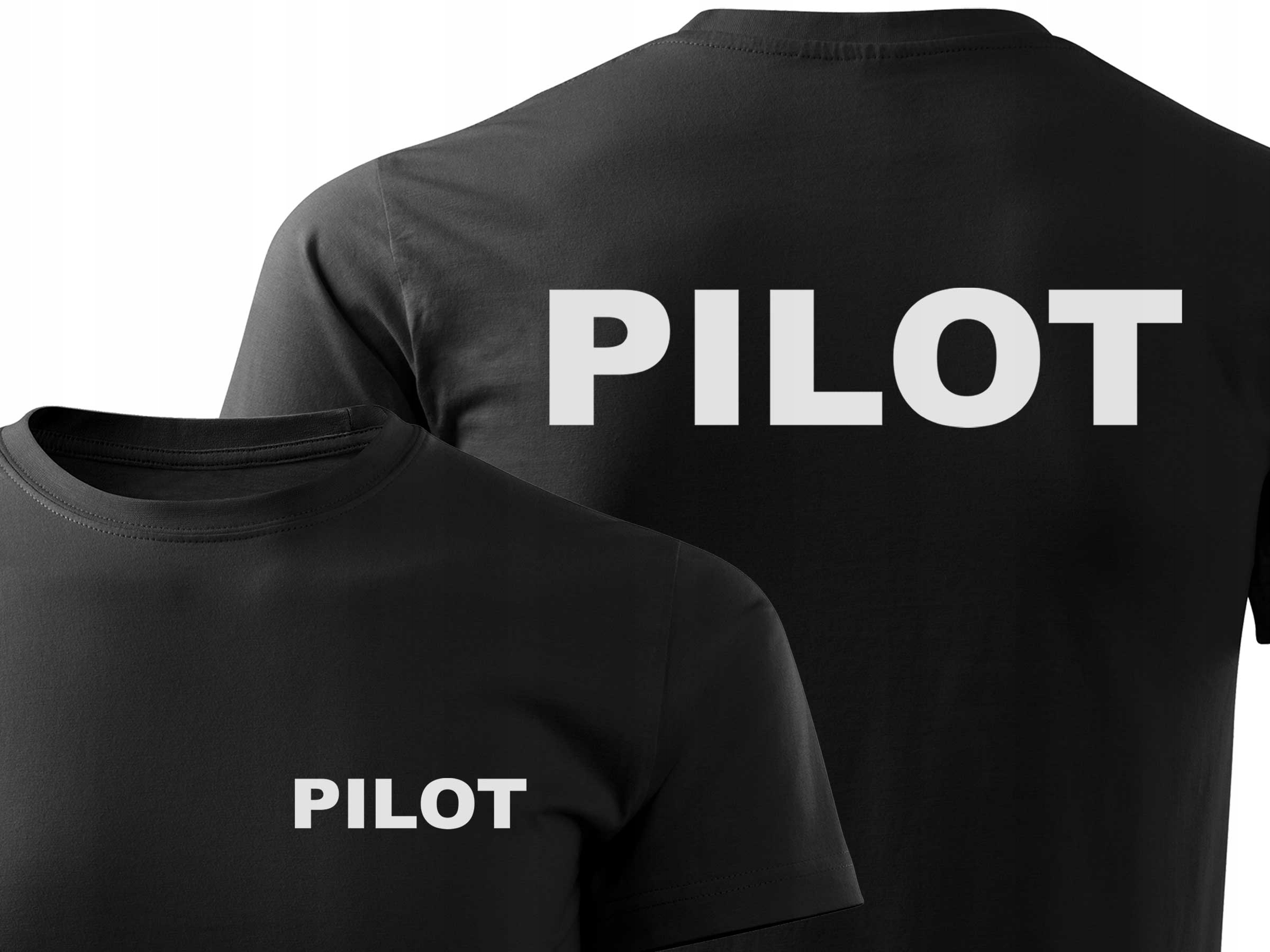 

Bezpieczna Koszulka Odblaskowa Nadruk - Pilot - S