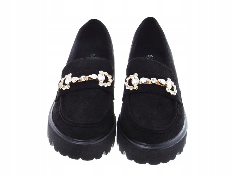 Zamszowe mokasyny półbuty Black r.40 Kod producenta F24ZB