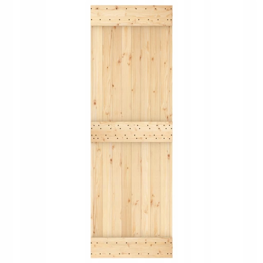 DRZWI PRZESUWNE Z OSPRZĘTEM 70X210CM LITE DREWNO SOSNOWE Szerokość drzwi 1 cm