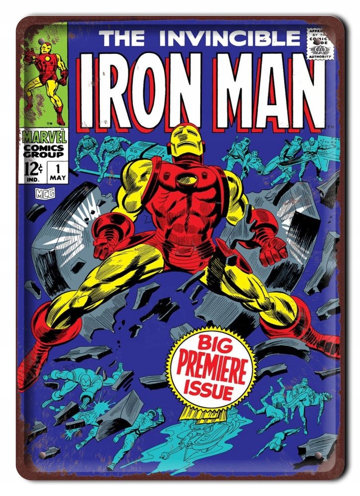 Komiks Plakat Metalowy Iron Man Obrazek #16972