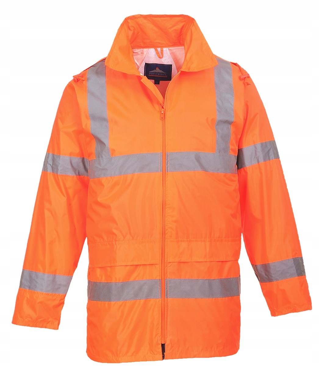 Výstražná Pracovní Bunda Hi-vis Proti Dešti Oranžová XXL