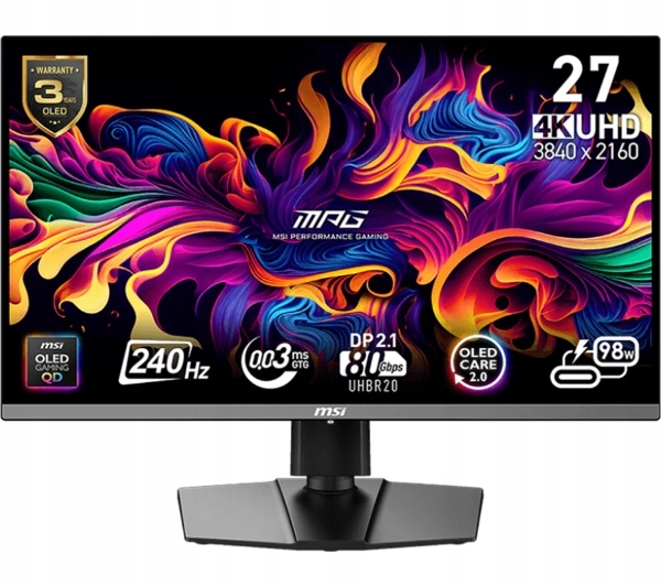Monitor 240Hz 4K Msi Mpg 272URX Qd-oled 26,5'' 0,03ms