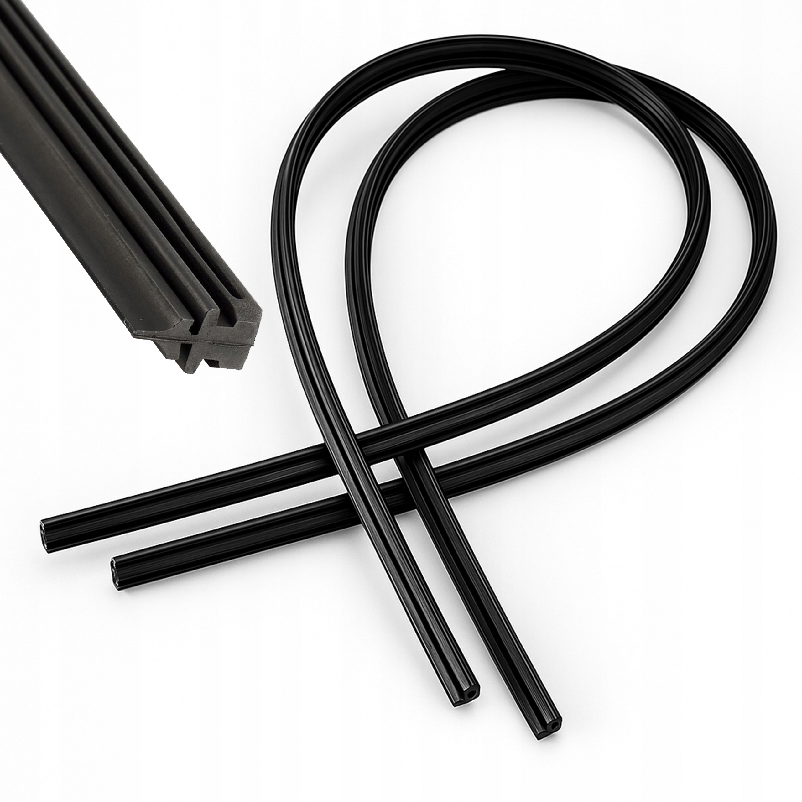 Uniwersalne Grafitowe Gumki Wycieraczek Płaskich 2x700mm 70cm 2szt