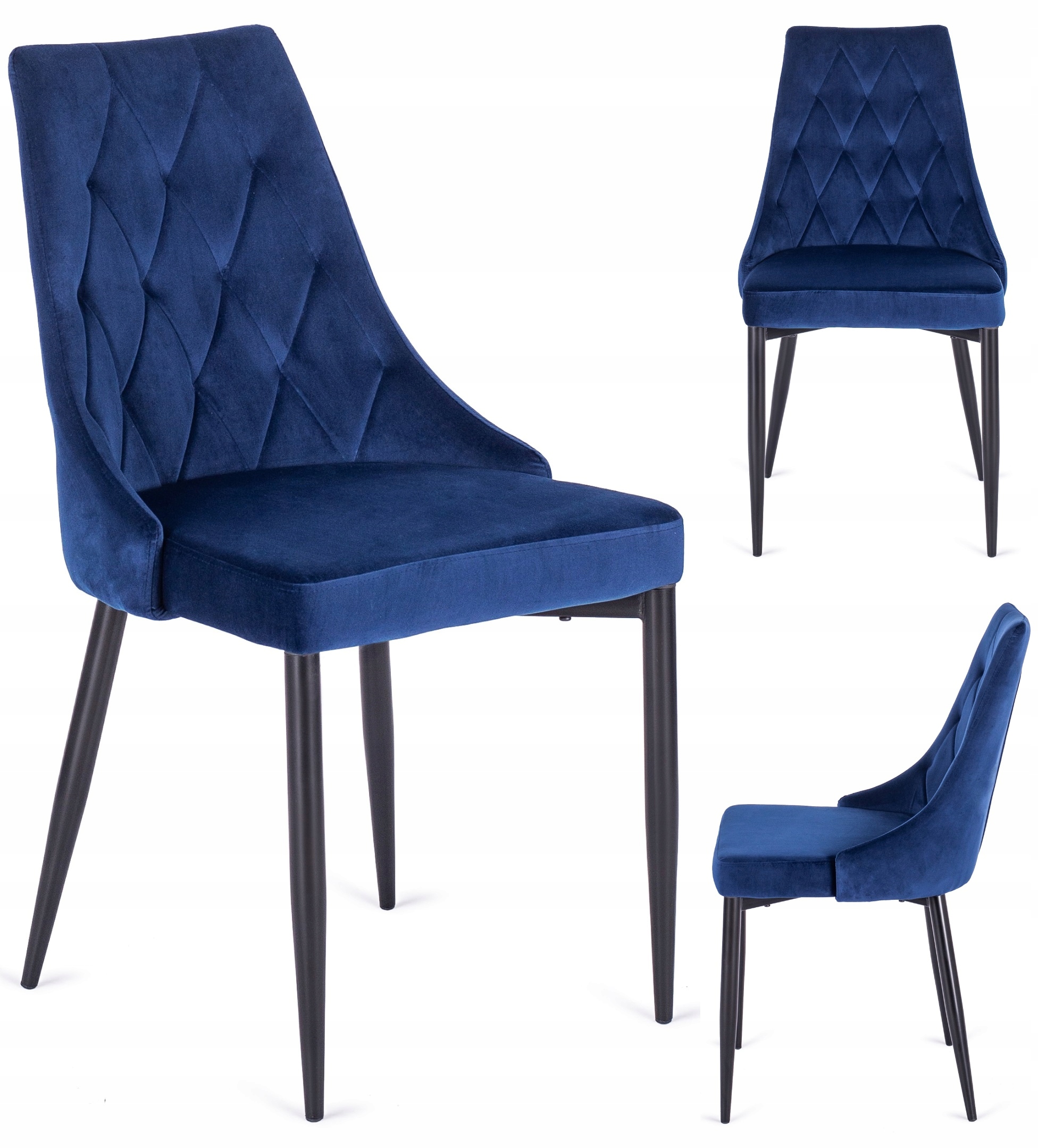 

Krzesło Cork Granatowe Welur do Salonu do Jadalni