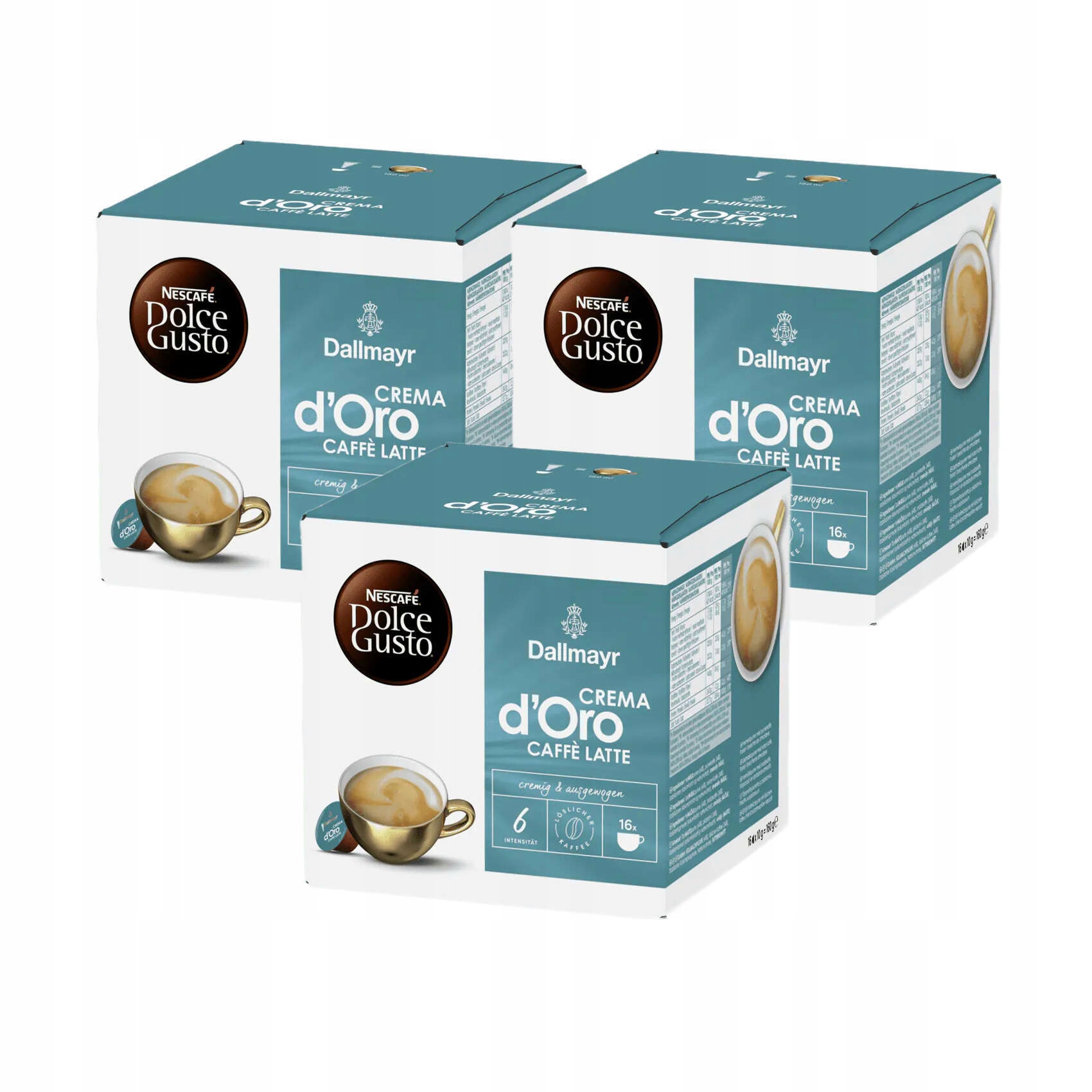 Kawa w kapsułkach Kapsułki Nescafé Dolce Gusto Dallmayr Caffe Latte 3x16szt