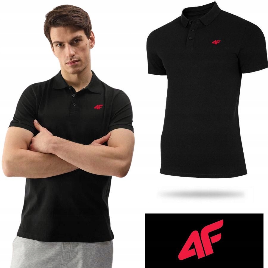KOSZULKA MĘSKA POLO 4F T-SHIRT PODKOSZULEK BLUZKA SPORTOWA NA CO DZIEŃ