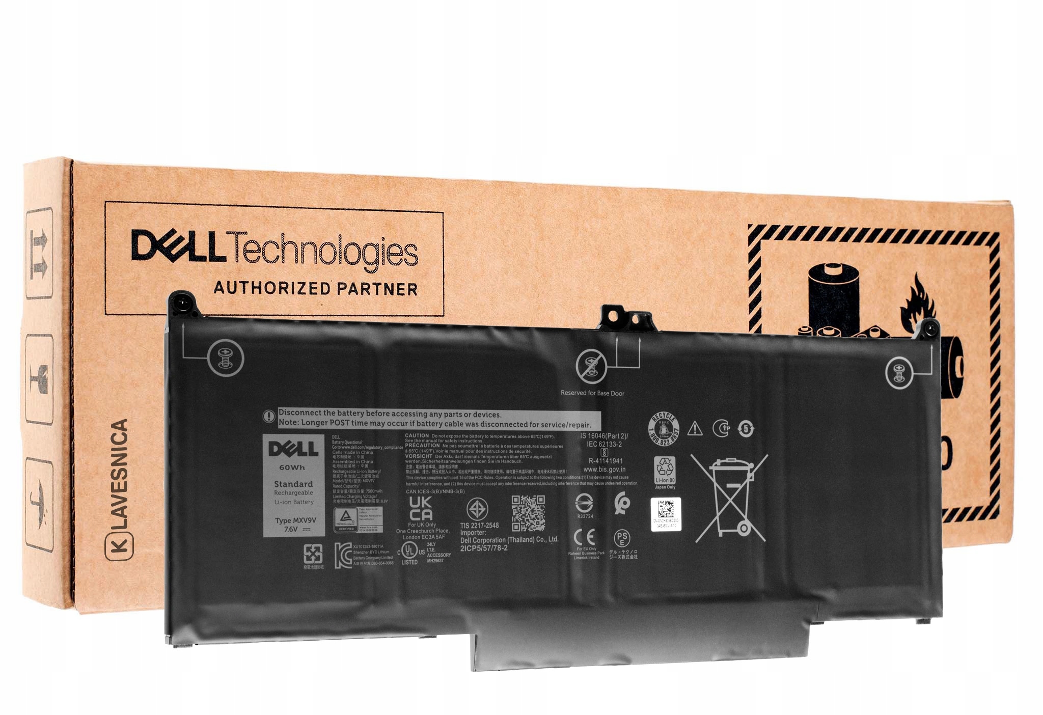 Originál Batéria Dell Latitude 5300 7300 7400 MXV9V 60Wh