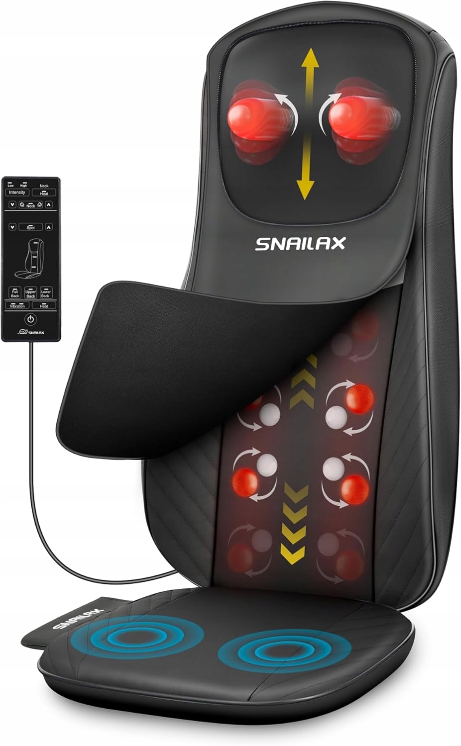 Snailax SL-229 Mata Masująca Shiatsu Wibracyja Grzanie Pilot