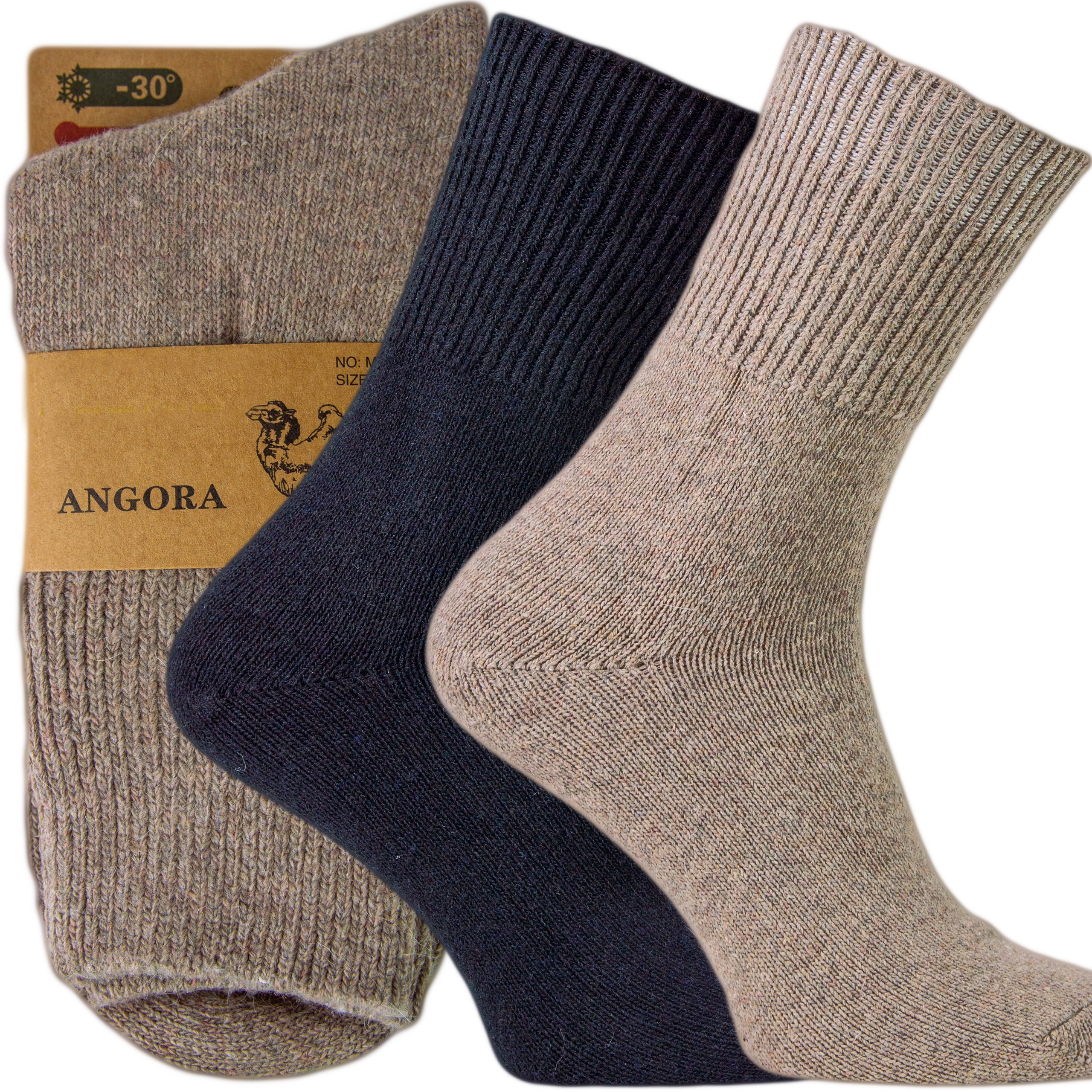 

2x Ciepłe Skarpety Męskie Wełniane Angora 42-46