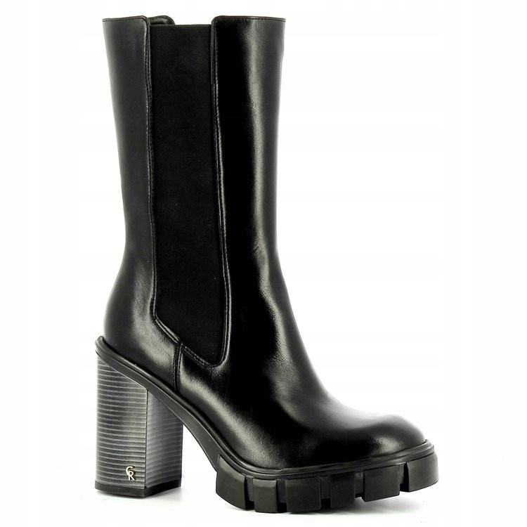 Carinii B7750 Workery Trapery Kůže Lico Černé