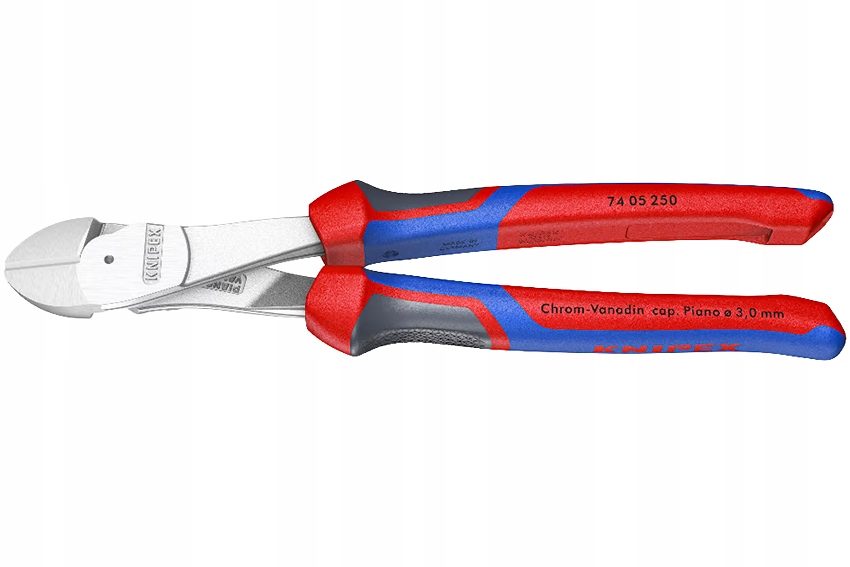 Kleště boční zesílené Knipex 200 mm Comfort chromované 64HRC