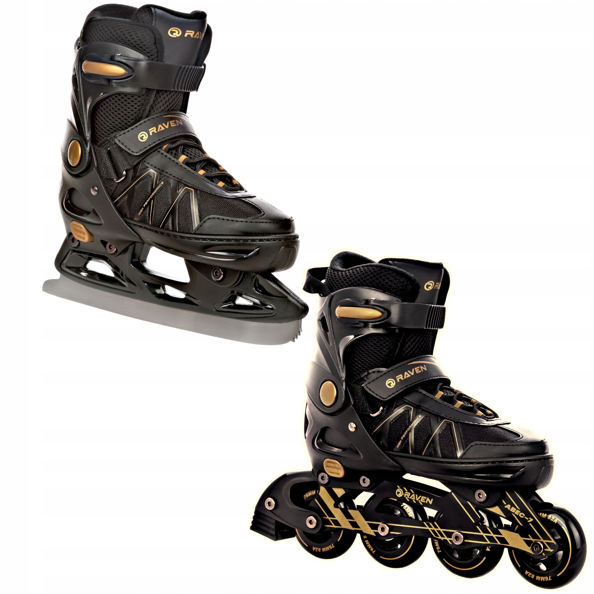 

Rolki Łyżwy Figurowe 2w1 Raven Expert Gold 37-40